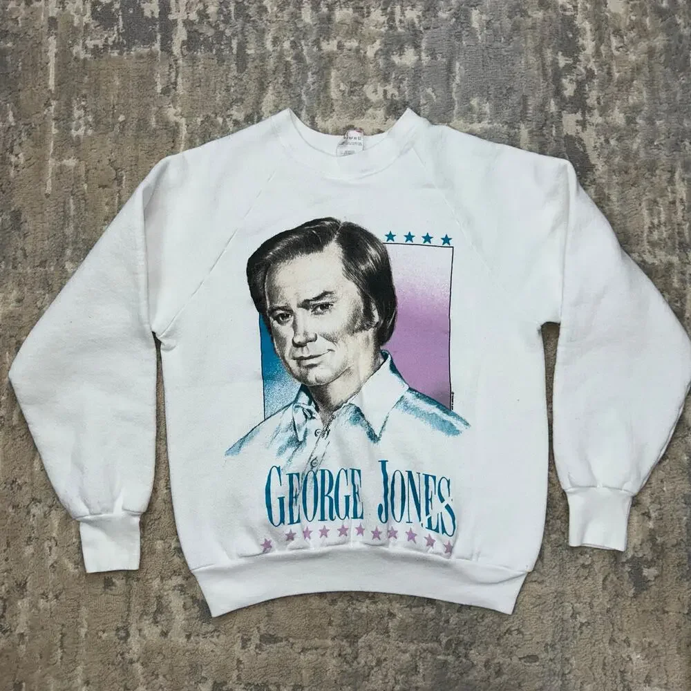 Vintage George Jones “The Possum” sweatshirt 1980s Women's Small - Picture 1 of 5